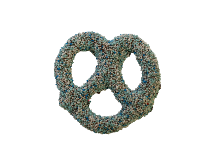 Chocolate Pretzels Blue Non Pareils $13.99lb