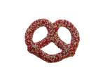 Pink Non Pareils Chocolate Pretzels $13.99lb